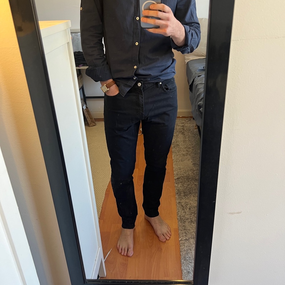 H&M Dark navy slim chinos